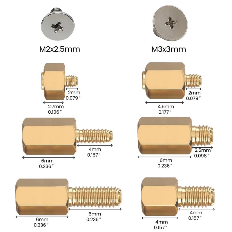 NEWPINDOM M.2 SSD Screw and Standoff Kit for Asus Gigabyte ASRock MSI & PlayStation 5 Motherboards, PCle NVMe Screws 36PCS - Image 2
